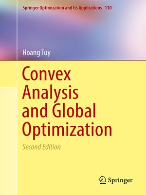 cover image of Convex Analysis and Global Optimization